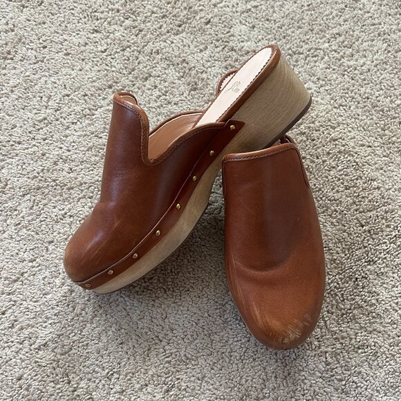 J. Crew Shoes - J. Crew Brown Leather Mules